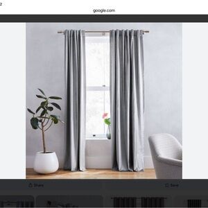 West Elm Luster Velvet, Pewter, 48 x 108, 2 panels included